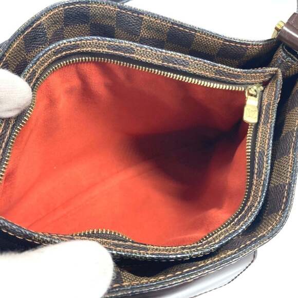 LOUIS VUITTON Authentic Brown Damier Canvas Shoulder Bag